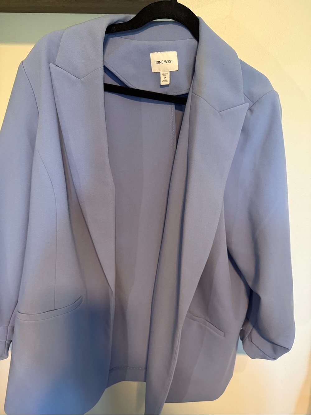 Nine West Lavender Open Front Blazer